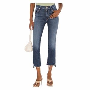 Mother insider crop step fray